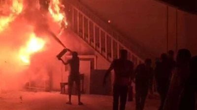 تفاصيل حريق جراج مدرسة العائلة المقدسة ومسرح الجزويت في شارع رمسيس