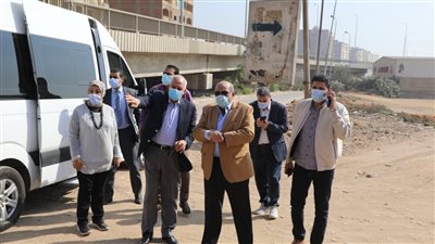 محافظ الجيزة يتابع أعمال تطوير محور اللبيني بالهرم