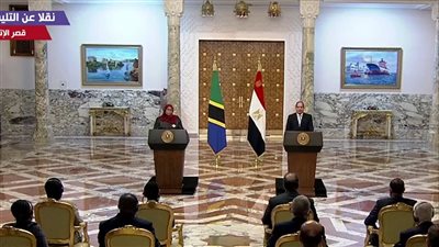 السيسي: أكدت لـ رئيسة تنزانيا استعداد مصر لنقل الخبرات والدعم الفني للجانب التنزاني