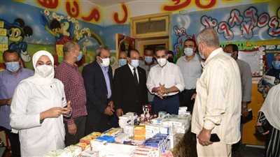 محافظ الغربية يشهد القافلتين الطبية والبيطرية بقرية منشأة حاتم ضمن مبادرة حياة كريمة