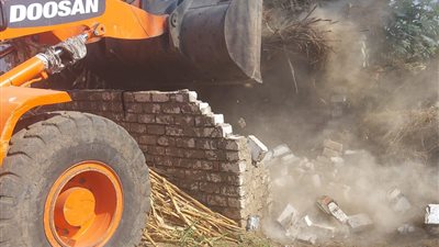 إزالة 94 حالة تعدٍ على أراضي الدولة بمركزي العدوة وأبو قرقاص بالمنيا