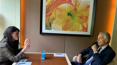 رانيا المشاط تبحث فرص التكامل الإفريقي مع رئيس وزراء بريطانيا الأسبق