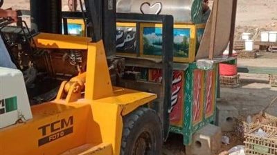 جهاز العاشر يشن حملاته لرفع الإشغالات وتعديات البائعة الجائلين