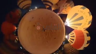 ننشر أول صور من الفيلم الخاص بعروض البالون الطائر في افتتاح طريق الكباش
