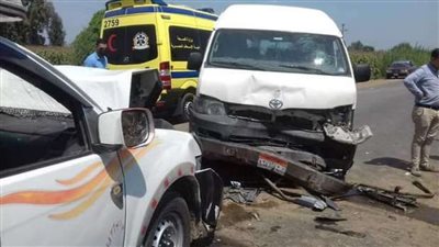 إصابة 6 أشخاص في حادث تصادم بالطريق الزراعي بالبحيرة