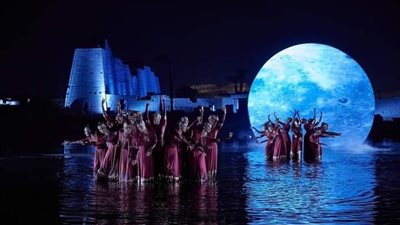 جرافيك أم واقع؟.. حقيقة المياه في استعراض اللوحة الراقصة خلال افتتاح طريق الكباش