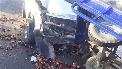 إصابة شخصين في حادثة تصادم بطوخ 
