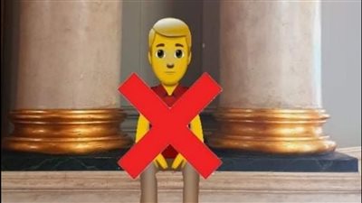 الآثار تمنع الجلوس على قواعد الأعمدة بمتحف المجوهرات الملكية في الإسكندرية