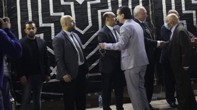عصام شلتوت يقدم واجب العزاء في وفاة المستشار جلال إبراهيم