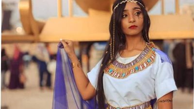 إحدى المشاركات في موكب الكهنة بحفل الكباش: نفسي نعيد الافتتاح تاني