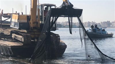 الري: إزالة 109 أقفاص سمكية مخالفة بفرع رشيد لتأثيرها السلبي على البيئة