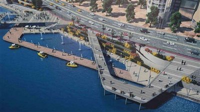 تحويلات مرورية لتنفيذ أعمال تركيب ورفع كوبري المشاة المعدني بكورنيش النيل