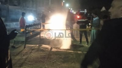 تسريب غاز بالخط الرئيسي أمام قرية جروان في المنوفية | صور