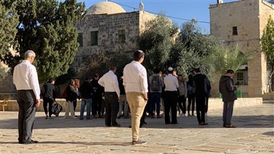 مستوطنون يقتحمون المسجد الأقصى تحت حماية شرطة الاحتلال الإسرائيلي