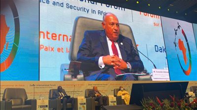 وزير الخارجية يشارك في منتدى القارة الإفريقية والعالم بعد جائحة كورونا بالسنغال | صور