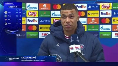 مبابي يعلق على فوز باريس سان جيرمان أمام كلوب بروج في دوري أبطال أوروبا