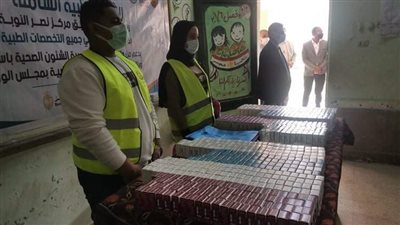 الكشف على 1069حالة بالقافلة الطبية لمستشفى جامعة أسوان في نصر النوبة