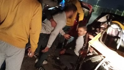 إصابة 3 أشخاص في حادث تصادم بطريق شبين القناطر قليوب | صور