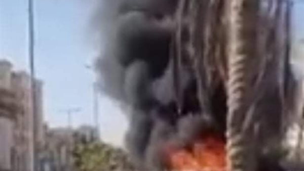 حريق سيارة ملاكي