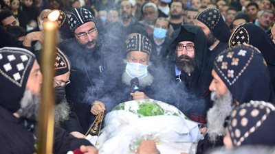 الكنيسة الأرثوذكسية تقيم صلوات تجنيز الراهب القمص فام الشنودي في ديره بسوهاج