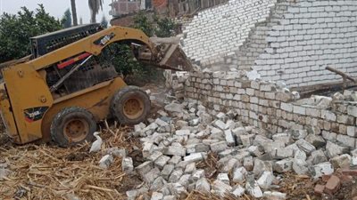 إزالة 6 حالات تعدي على الأراضي الزراعية بشبين القناطر قليوبية