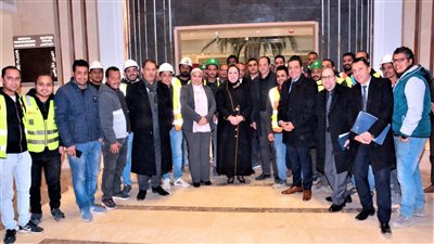 أول جولة لـ وزيرة التجارة في العاصمة الإدارية استعدادًا لنقل الموظفين