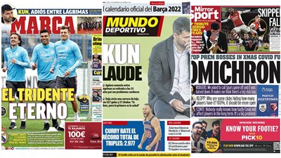 كورونا يطارد البريميرليج وبكاء أجويرو وصراع على نجم تشيلسي.. جولة في الصحف العالمية اليوم