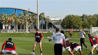منتخب مصر يؤدي مرانه الأول قبل مواجهة قطر في كأس العرب | صور