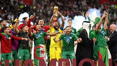 مراسم تتويج الجزائر بلقبها الأول في بطولة كأس العرب | صور