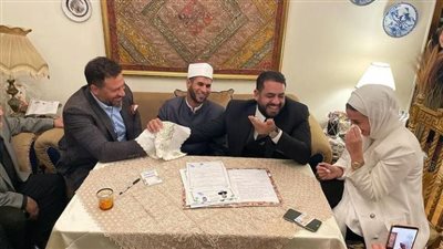 ماجد المصري يحتفل بعقد قران ابنته ماهيتاب على مصطفى القاضي