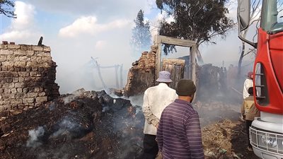 الحماية المدنية تسيطر على حريق في حظيرة مواشي بالدقهلية