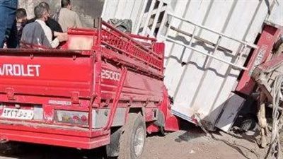 إصابة شخصين في تصادم 5 سيارات بطريق بنها الزراعي