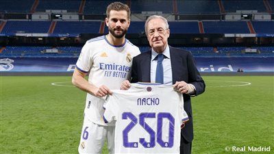 ريال مدريد يكرم ناتشو فيرنانديز بعد وصوله إلى 250 مباراة مع الفريق