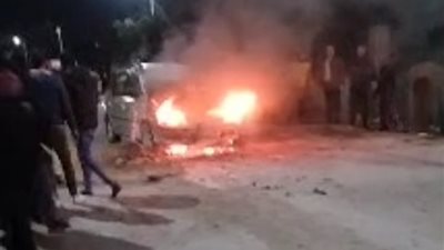 اندلاع حريق في سيارة بمدينة بنها بالقليوبية 