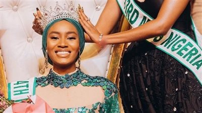 للمرة الأولى مسلمة محجبة تحصد لقب ملكة جمال نيجيريا.. من هي شاتو جاركو؟ | فيديوجراف 