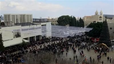 استعدادات الاحتفال بعيد الميلاد من كنيسة المهد في بيت لحم | بث مباشر 