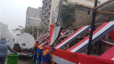 الجيزة تشن حملات نظافة موسعة لرفع الإشغالات والسيارات المتهالكه بمحيط الكنائس