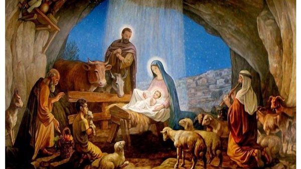 لوحة تجسد لحظات ميلاد