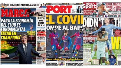 كورونا يضرب الليجا وفودين يحلق بـ السيتي في البريميرليج.. جولة بالصحف العالمية اليوم 