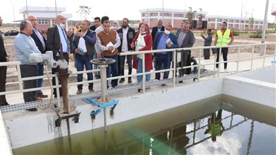 مسئولو الإسكان يتفقدون منظومة مياه الشرب والصرف الصحي بمدينة السادات