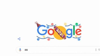 جوجل يغير شعاره احتفالا برأس السنة الميلادية