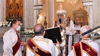 البابا تواضروس الثاني يصلي قداس رأس السنة في مرقسية الإسكندرية