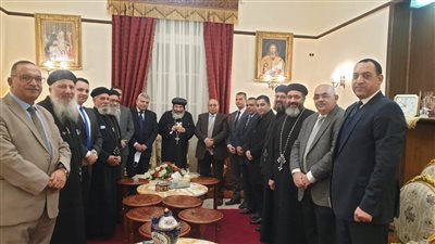 وفد نادي القضاة يقدم التهنئة لمطران بورسعيد بمناسبة عيد الميلاد المجيد