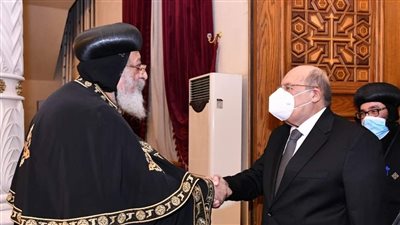 البابا تواضروس الثاني يستقبل رئيس مجلس الشيوخ للتهنئة بعيد الميلاد