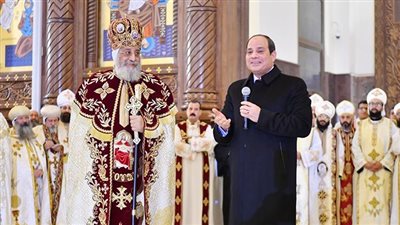 السيسي يهنئ أقباط مصر في الخارج بمناسبة عيد الميلاد المجيد