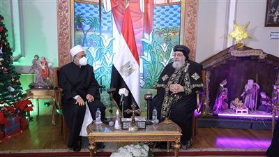  البابا تواضروس الثاني يشكر شيخ الأزهر خلال قداس عيد الميلاد