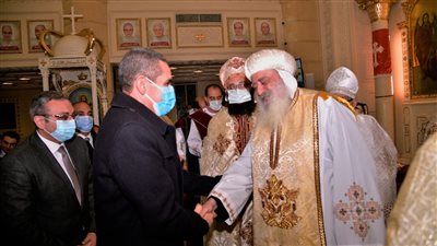 محافظ الغربية يحضر قداس عيد الميلاد المجيد