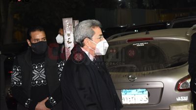 محمود سعد ومشاهير الفن والإعلام في عزاء أحمد الحجار