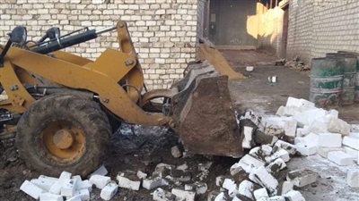 إزالة 6 حالات تعدي مباني بدائرة مركز إطسا بالفيوم 