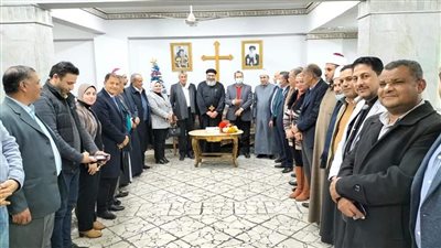 زيارة خاصة من ثقافة كفر الدوار للمشاركة في تهنئة شركاء الوطن بعيد الميلاد| صور